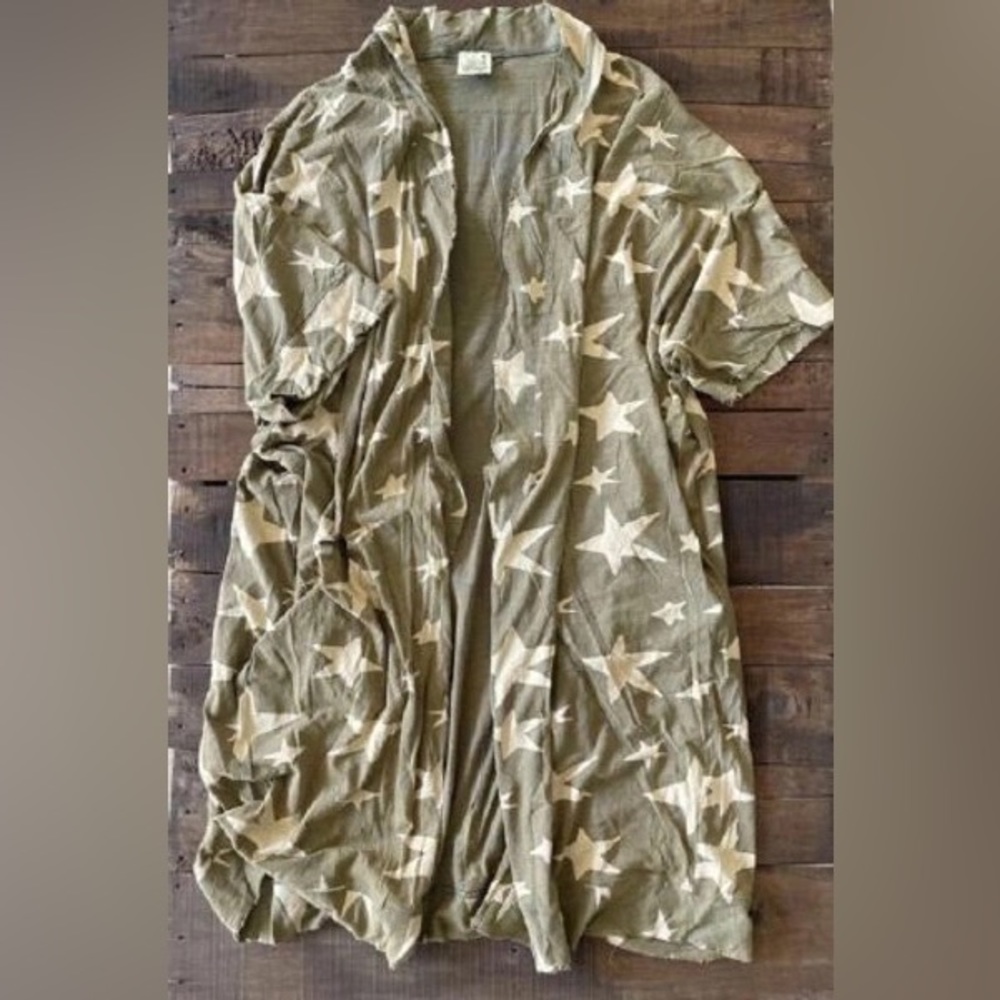 Jaded Gypsy Star Gazer Duster - Vintage Olive one size fits most..